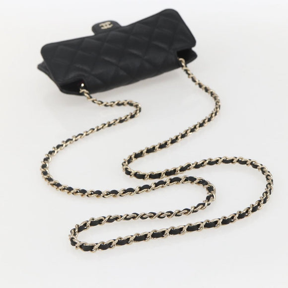 CHANEL Matelasse Chain Eco bag Bag Caviar Skin Black Gold CC Auth 158950SAM