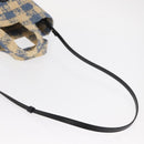 LOEWE Hand Bag Raffia 2way Light Blue Silver Auth 158951SAV-8