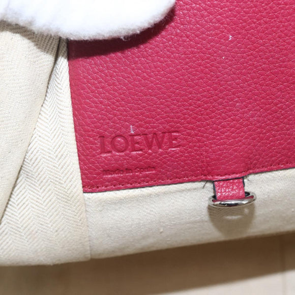 LOEWE Hammock Hand Bag Leather 2way Bordeaux Silver Auth 158952SAV
