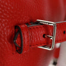 GUCCI Bamboo Backpack Leather Red Silver 370833 Auth 158958V-11