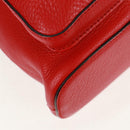 GUCCI Bamboo Backpack Leather Red Silver 370833 Auth 158958V-15