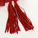 GUCCI Bamboo Backpack Leather Red Silver 370833 Auth 158958V-23