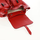 GUCCI Bamboo Backpack Leather Red Silver 370833 Auth 158958V-25