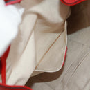 GUCCI Bamboo Backpack Leather Red Silver 370833 Auth 158958V-31