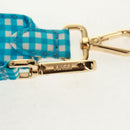 FENDI Mamma Baguette Shoulder Bag Nylon Light Blue Gold Auth 158965V-27