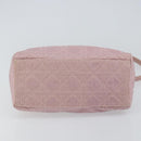 Christian Dior Lady Dior Canage Hand Bag Nylon 2way Pink Silver Auth 158969-5