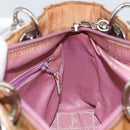 Christian Dior Lady Dior Canage Hand Bag Nylon 2way Pink Silver Auth 158969-21