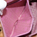 Christian Dior Lady Dior Canage Hand Bag Nylon 2way Pink Silver Auth 158969-23