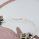 Christian Dior Lady Dior Canage Hand Bag Nylon 2way Pink Silver Auth 158969-14