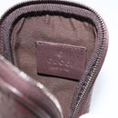 GUCCI GG Canvas Guccissima Pouch Leather Brown Silver 162351 Auth 158971-9