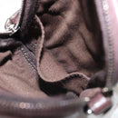 GUCCI GG Canvas Guccissima Pouch Leather Brown Silver 162351 Auth 158971-11