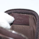 GUCCI GG Canvas Guccissima Pouch Leather Brown Silver 162351 Auth 158971-12