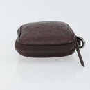 GUCCI GG Canvas Guccissima Pouch Leather Brown Silver 162351 Auth 158971-5