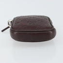 GUCCI GG Canvas Guccissima Pouch Leather Brown Silver 162351 Auth 158971-6