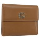 GUCCI Day Planner Cover Leather Beige Gold 031 4463 1067 Auth 158975-1