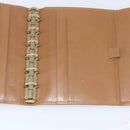 GUCCI Day Planner Cover Leather Beige Gold 031 4463 1067 Auth 158975-15