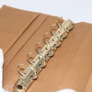 GUCCI Day Planner Cover Leather Beige Gold 031 4463 1067 Auth 158975-16