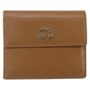 GUCCI Day Planner Cover Leather Beige Gold 031 4463 1067 Auth 158975-2