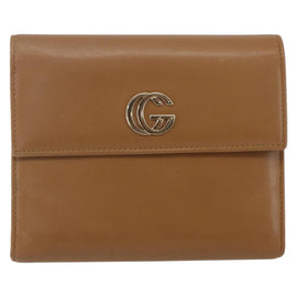 GUCCI Day Planner Cover Leather Beige Gold 031 4463 1067 Auth 158975 - 0