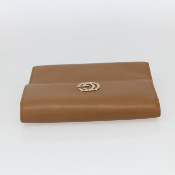 GUCCI Day Planner Cover Leather Beige Gold 031 4463 1067 Auth 158975