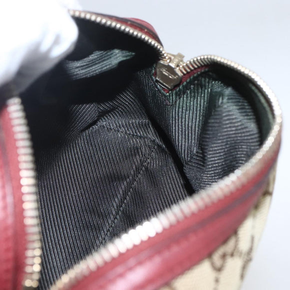 GUCCI GG Canvas Pouch Beige Gold 153228 Auth 158976