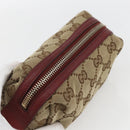 GUCCI GG Canvas Pouch Beige Gold 153228 Auth 158976-6