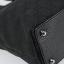 GUCCI GG Canvas Tote Bag Black Silver 120840 Auth 158987-14