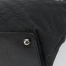 GUCCI GG Canvas Tote Bag Black Silver 120840 Auth 158987-15