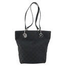 GUCCI GG Canvas Tote Bag Black Silver 120840 Auth 158987-13