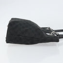 GUCCI GG Canvas Tote Bag Black Silver 120840 Auth 158987-3