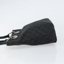 GUCCI GG Canvas Tote Bag Black Silver 120840 Auth 158987-4
