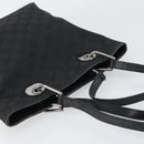 GUCCI GG Canvas Tote Bag Black Silver 120840 Auth 158987-6