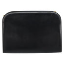 Salvatore Ferragamo Gancini Chain Shoulder Bag Leather Black Gold Auth 158988-3