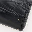 BALLY Hand Bag Leather Black Gold Auth 158990-9