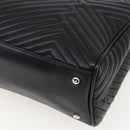 BALLY Hand Bag Leather Black Gold Auth 158990-15