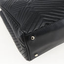 BALLY Hand Bag Leather Black Gold Auth 158990-16