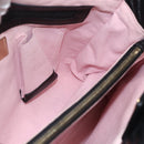 BALLY Hand Bag Leather Black Gold Auth 158990-18