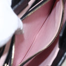 BALLY Hand Bag Leather Black Gold Auth 158990-21