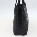 BALLY Hand Bag Leather Black Gold Auth 158990-4