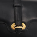 CELINE Shoulder Bag Leather Black Gold Auth 158991-17