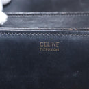 CELINE Shoulder Bag Leather Black Gold Auth 158991-18