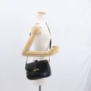 CELINE Shoulder Bag Leather Black Gold Auth 158991-23