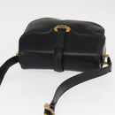 CELINE Shoulder Bag Leather Black Gold Auth 158991-6