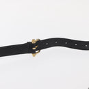 CELINE Shoulder Bag Leather Black Gold Auth 158991-8