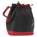 LOUIS VUITTON Epi Noe Shoulder Bag Bicolor Black Red M44017 LV Auth 158992-1
