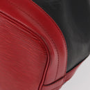 LOUIS VUITTON Epi Noe Shoulder Bag Bicolor Black Red M44017 LV Auth 158992-14