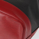 LOUIS VUITTON Epi Noe Shoulder Bag Bicolor Black Red M44017 LV Auth 158992-16