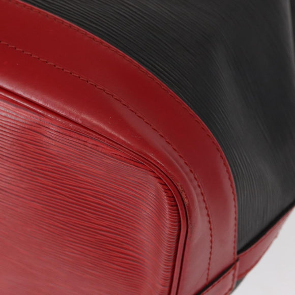 LOUIS VUITTON Epi Noe Shoulder Bag Bicolor Black Red M44017 LV Auth 158992
