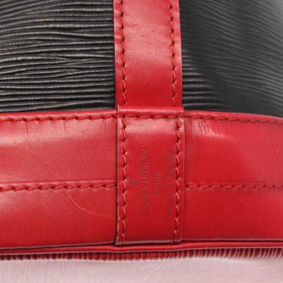 LOUIS VUITTON Epi Noe Shoulder Bag Bicolor Black Red M44017 LV Auth 158992