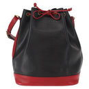 LOUIS VUITTON Epi Noe Shoulder Bag Bicolor Black Red M44017 LV Auth 158992-13